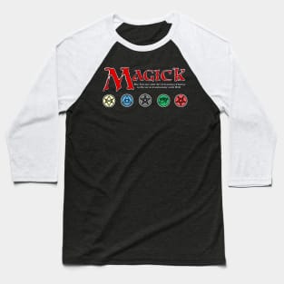 Magick, Aleister Crowley Style! - Trading Card Parody (Variant) Baseball T-Shirt